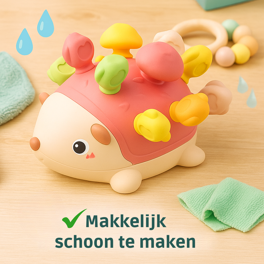 Egel Montessori Roze- Speelgoed 1 jaar- Educatief Speelgoed- Baby Speelgoed