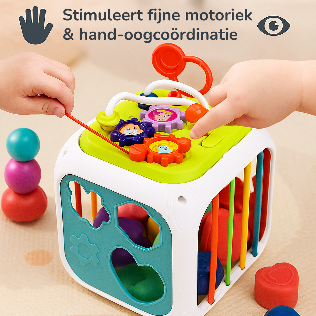 Montessori activiteitenkubus 7-in-1 voor peuters – educatief speelgoed vanaf 1 jaar